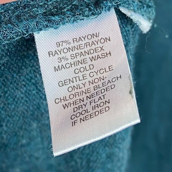 Loft Lou and Grey‎ Signature Soft Long Sleeve Dress Turquoise Blue Green Minimal - Picture 7 of 10